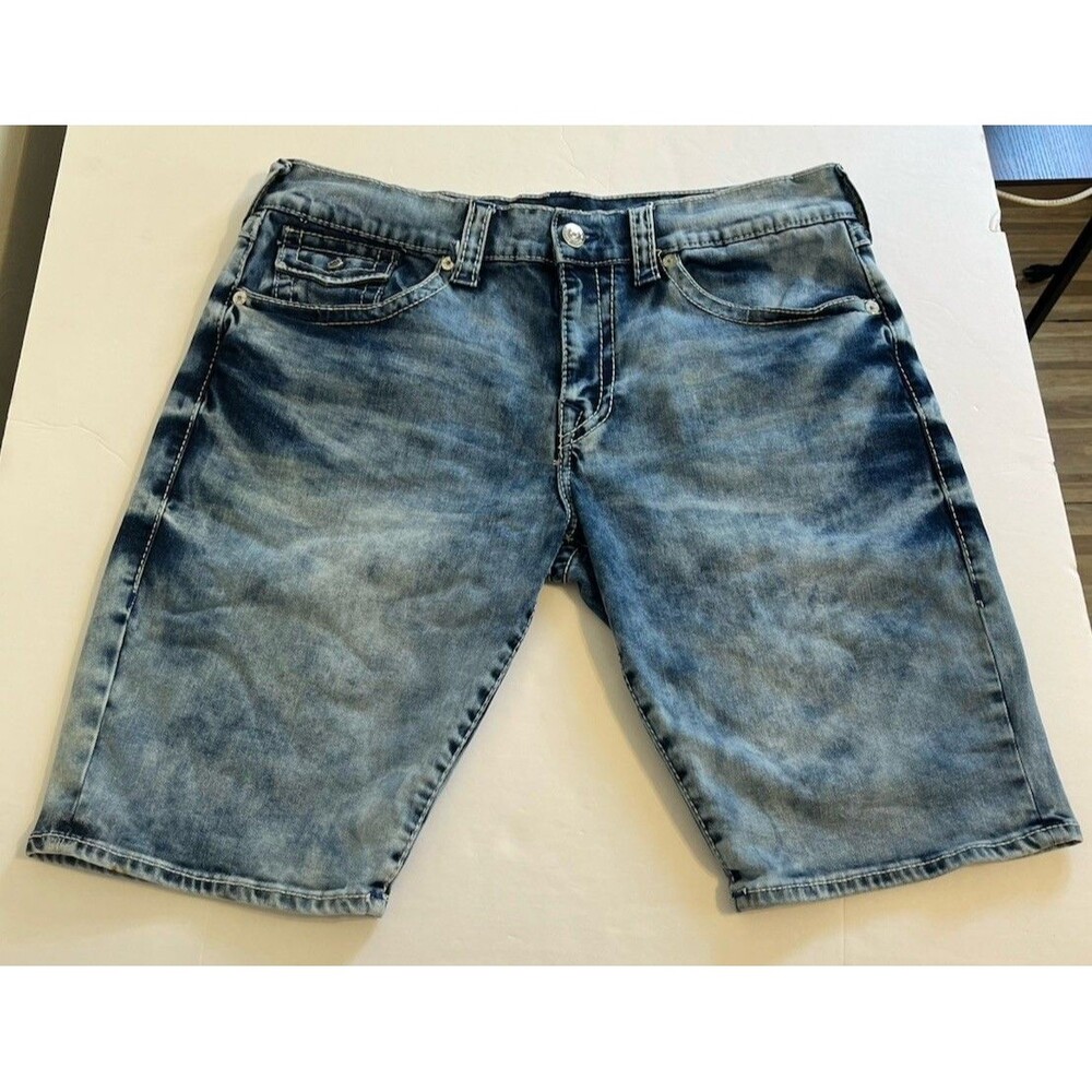 Men's Blue Washed Denim Shorts